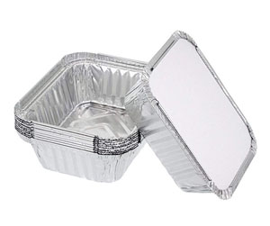 No.1 Standard Foil Tray Lids 123mm x 94mm - 1000x Per Pack